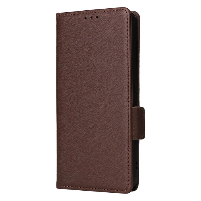For Nothing CMF Phone 1 Case with Wrist Strap Litchi Texture PU Leather Wallet Phone Cover - Brown - 7