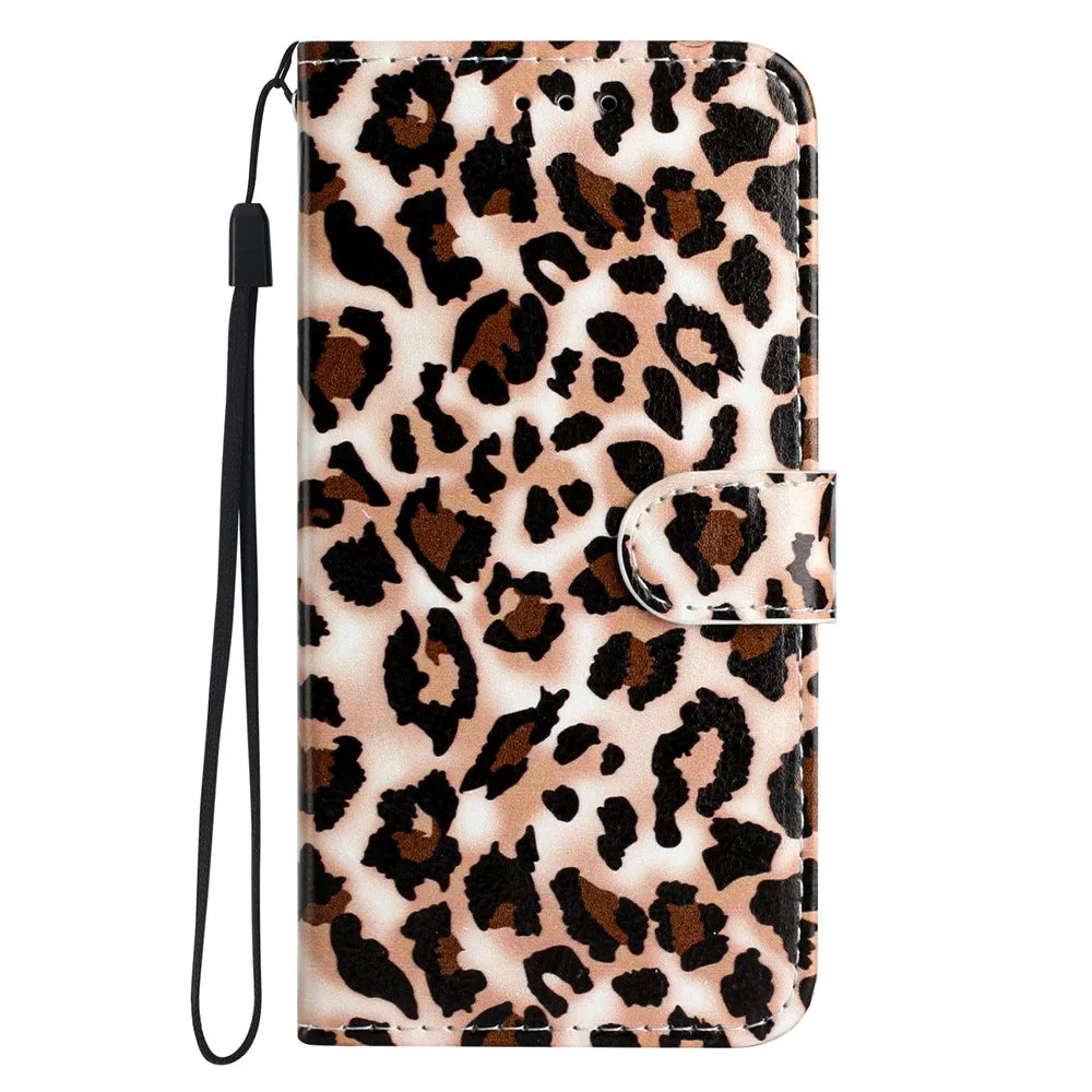 For HMD Pulse / Pulse+ Wallet Case Printed Pattern Design Leather Phone Cover - Leopard Print - 7