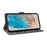 For Samsung Galaxy M35 5G Case with Strap RFID Blocking Leather Flip Phone Cover - Black - 3