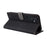 For Samsung Galaxy M35 5G Case with Strap RFID Blocking Leather Flip Phone Cover - Black - 4
