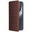 For OnePlus Ace 3 Pro 5G Case Wallet Stand Rhombus Leather Phone Cover - Brown - 5