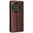 For OnePlus Ace 3 Pro 5G Case Wallet Stand Rhombus Leather Phone Cover - Brown - 6