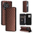For OnePlus Ace 3 Pro 5G Case Wallet Stand Rhombus Leather Phone Cover - Brown - 7