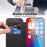 For iPhone 16 Plus Case Compatible with MagSafe RFID Blocking Leather Phone Cover - Black - 3