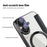 For iPhone 16 Plus Case Compatible with MagSafe RFID Blocking Leather Phone Cover - Black - 7