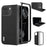 ABEEL For Google Pixel 9 Pro Fold 5G Case Genuine Cow Leather+PC Mobile Phone Cover - Black - 1