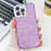 For iPhone 16 Pro Case IMD Design Shockproof PC+TPU Phone Cover with Glass Lens Film - Shell Pattern / Purple - 2