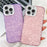 For iPhone 16 Pro Case IMD Design Shockproof PC+TPU Phone Cover with Glass Lens Film - Shell Pattern / Purple - 3