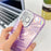 For iPhone 16 Pro Case IMD Design Shockproof PC+TPU Phone Cover with Glass Lens Film - Shell Pattern / Purple - 5