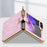 For Samsung Galaxy Z Flip7 FE 5G / Z Flip6 5G Case Glitter Leather+PC Electroplating Phone Cover Ring Kickstand - Pink - 3
