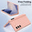 Macaron Series For Samsung Galaxy Z Fold6 5G Case PU Leather+PC Protective Phone Cover with Stylus - Pink - 5