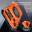For iPhone 15 Case Compatible with MagSafe Rotary Kickstand Anti-Drop TPU+PC Phone Cover - Orange - 3
