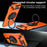 For iPhone 15 Case Compatible with MagSafe Rotary Kickstand Anti-Drop TPU+PC Phone Cover - Orange - 6