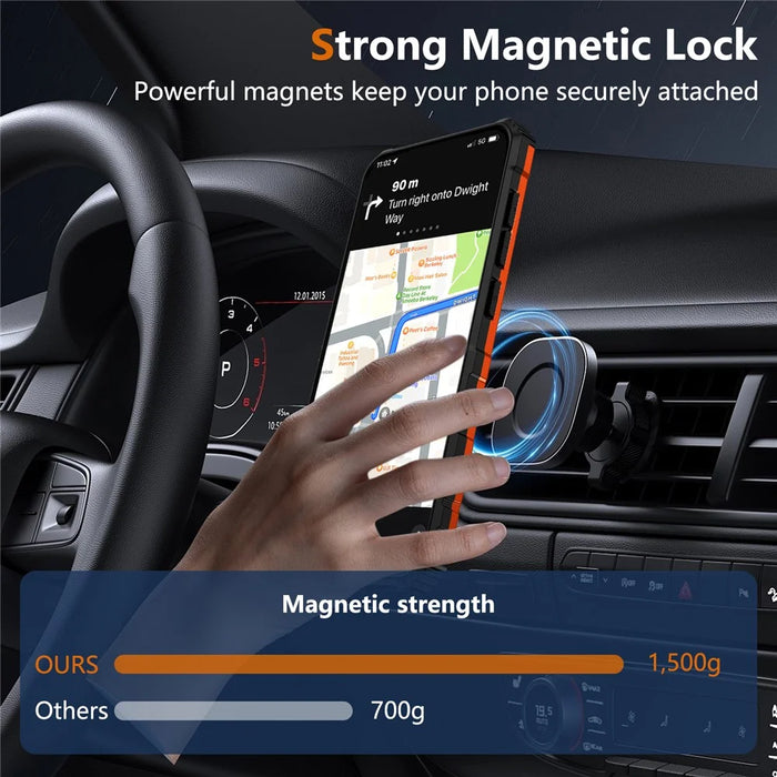 For Samsung Galaxy S24 Case Magnetic Case Rotary Kickstand Anti-Drop TPU+PC Phone Cover - Orange - 7