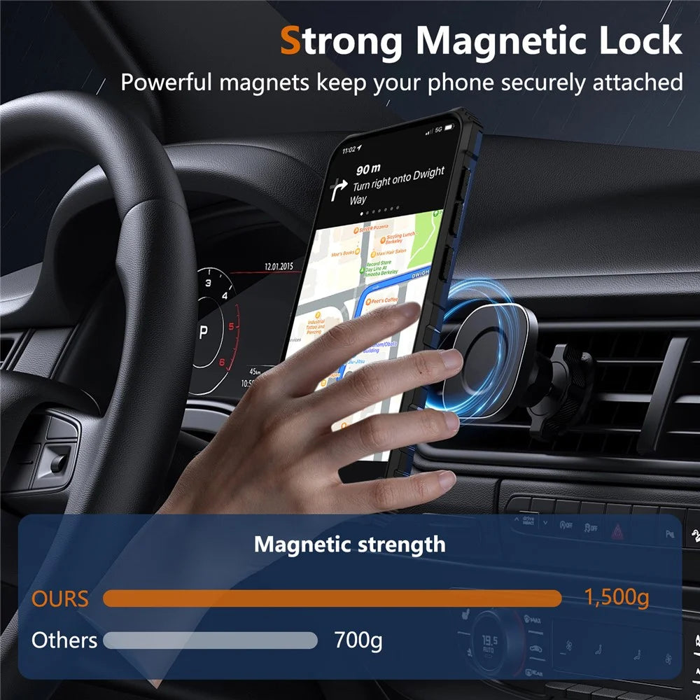 For Samsung Galaxy S23 Magnetic Case Rotary Kickstand Anti-Drop TPU+PC Phone Cover - Sapphire - 7