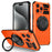 For iPhone 13 Pro Max Case Compatible with MagSafe Rotary Kickstand Anti-Drop TPU+PC Phone Cover - Orange - 1
