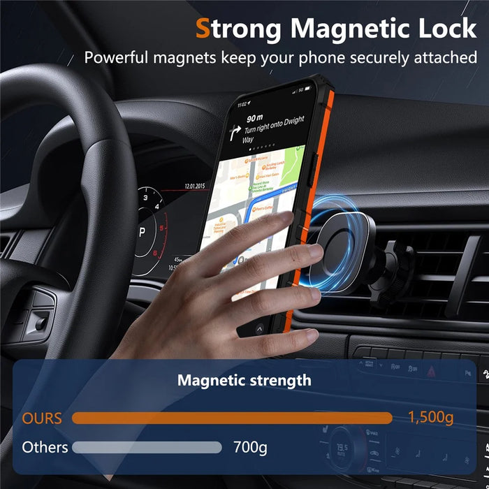 For iPhone 13 Pro Max Case Compatible with MagSafe Rotary Kickstand Anti-Drop TPU+PC Phone Cover - Orange - 7