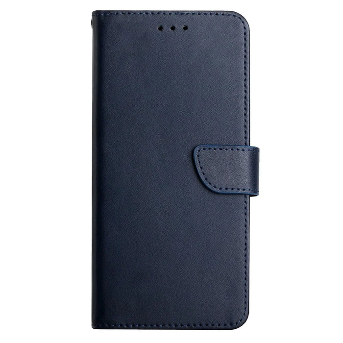 HT02 For Samsung Galaxy A16 5G / A16 4G Case Genuine Cow Leather Phone Cover Nappa Texture - Blue - 7