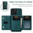 DG.MING M2 Series for iPhone 16 Pro Max Case PU+PC+TPU Phone Cover Detachable Wallet - Green - 3