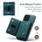 DG.MING M2 Series for iPhone 16 Pro Max Case PU+PC+TPU Phone Cover Detachable Wallet - Green - 4