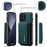 DG.MING M2 Series for iPhone 16 Pro Max Case PU+PC+TPU Phone Cover Detachable Wallet - Green - 7