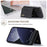 DG.MING M1 Series for iPhone 16 Pro Max Case Kickstand PU Phone Cover with Detachable Wallet - Black - 6
