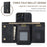 DG.MING M1 Series for iPhone 16 Pro Case Kickstand PU Phone Cover with Detachable Wallet - Black - 3