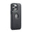 DG.MING For iPhone 16 Pro Case Anti-Drop Leather Coated PC+TPU Phone Back Cover - Black - 3