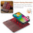DG.MING for iPhone 16 Pro Max Case Detachable Split Leather Phone Cover - Red - 5