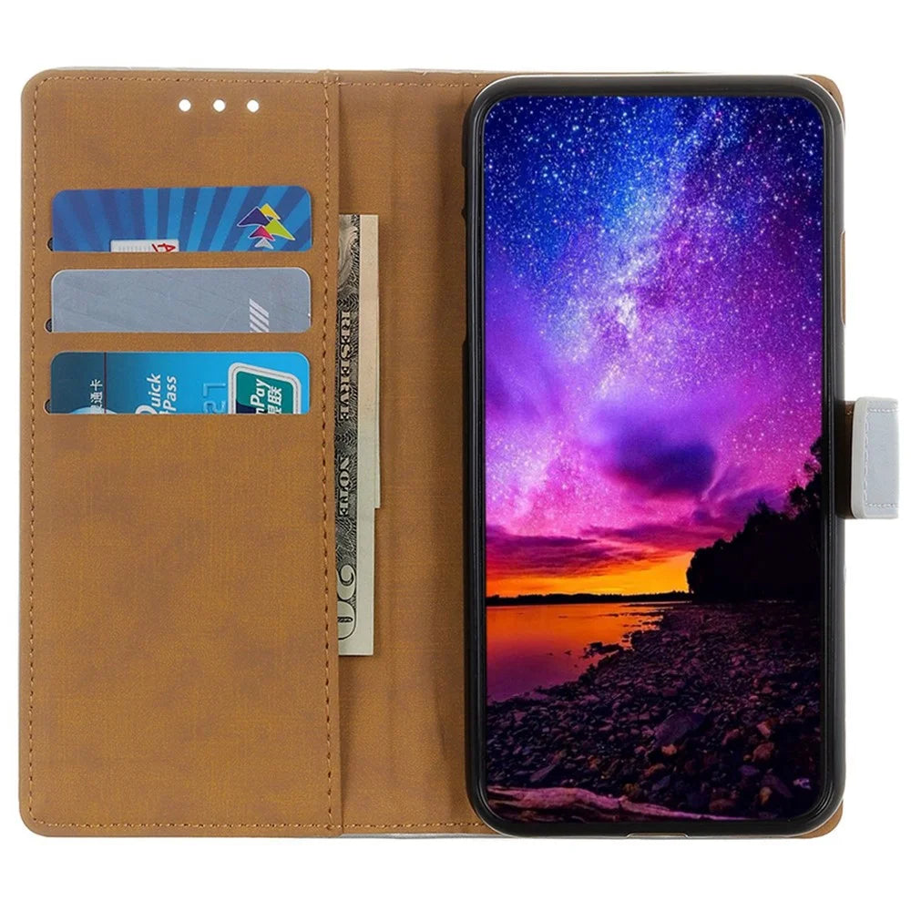 For Samsung Galaxy M35 5G Case Card Slots PU Leather Flip Stand Phone Cover - Black - 2