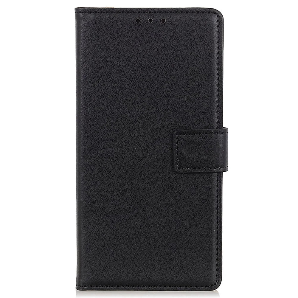 For Samsung Galaxy M35 5G Case Card Slots PU Leather Flip Stand Phone Cover - Black - 6