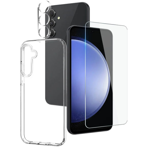 NORTHJO For Samsung Galaxy S23 FE TPU Phone Case Set with Front Screen Protector and Lens Film - 1