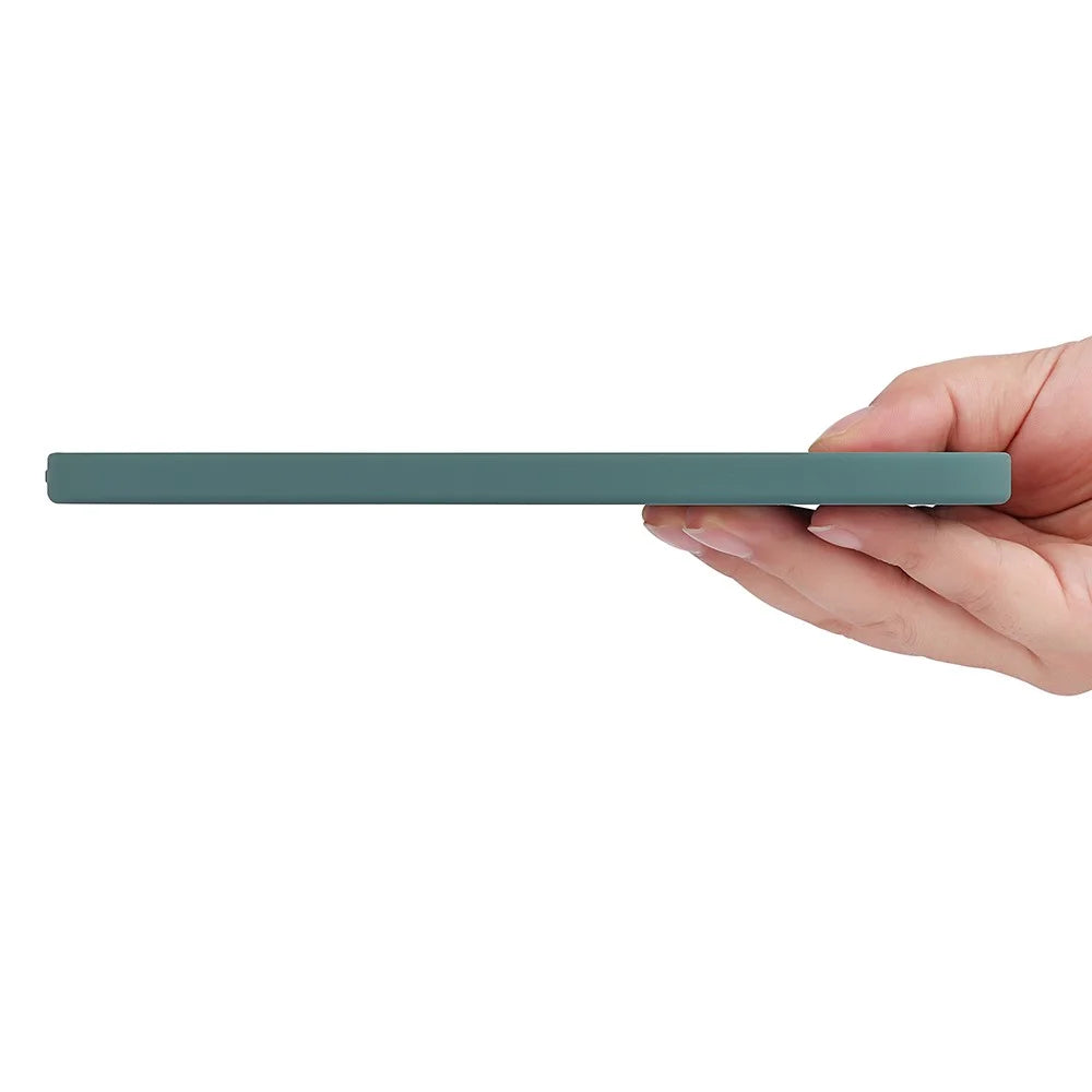 For iPad Pro 13 (2025) / 13 (2024) Liquid Silicone Case Scratch-Resistant Protective Tablet Shell - Dark Green - 7