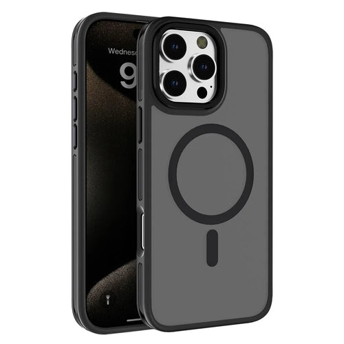 C1 Series For iPhone 15 Pro Case Compatible with MagSafe TPU+PC Drop-Proof Phone Cover - Black - 1