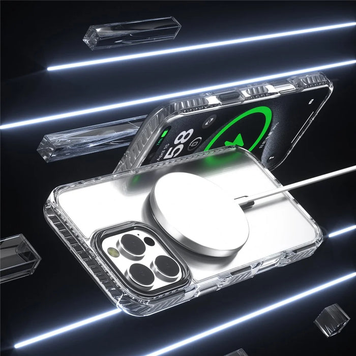 For iPhone 14 Pro Case Compatible with MagSafe PC+TPU Cover with Long Lanyard - Black - 3