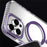 For iPhone 15 Pro Clear Phone Case PC+TPU Shell Compatible with MagSafe Phone Cover - Black - 4