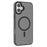 For iPhone 16 Plus Case Shockproof TPU+PC Matte Magnetic Phone Cover - Black - 1