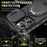 For iPhone 16 Pro Magnetic Phone Case Slide Lens Cover Ring Kickstand TPU+PC Phone Shell - Black - 2