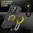 For iPhone 16 Pro Magnetic Phone Case Slide Lens Cover Ring Kickstand TPU+PC Phone Shell - Black - 7