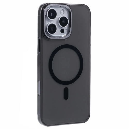 X-LEVEL Clear Series For iPhone 16 Pro Max Case Compatible with MagSafe PC+Glass Phone Cover - Transparent Black - 1