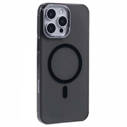 X-LEVEL Clear Series For iPhone 16 Pro Max Case Compatible with MagSafe PC+Glass Phone Cover - Transparent Black - 1