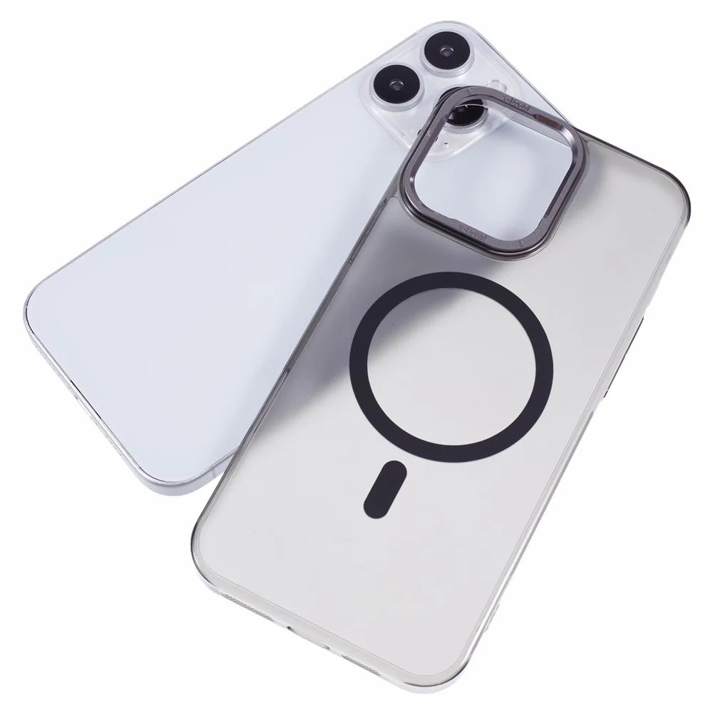 X-LEVEL Misty Series For iPhone 16 Pro Max Case Compatible with MagSafe PC+Glass Matte Phone Cover - Matte Black - 5