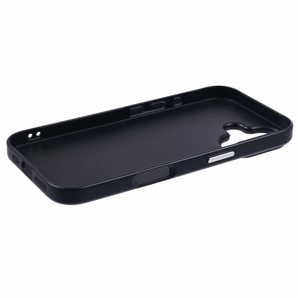 X-LEVEL For iPhone 16 Case Anti-Scratch PC Hard Phone Cover Carbon Nano-Fiber Texture - Black - 4