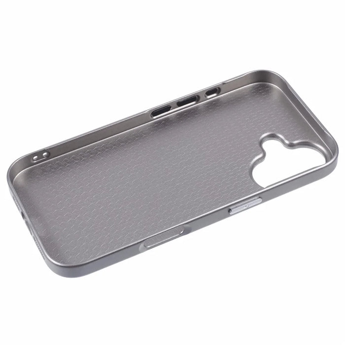 X-LEVEL For iPhone 16 Case Rhombus Splicing Hard PC Shockproof  Phone Cover - Titanium Grey - 4