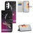 For Samsung Galaxy A16 5G / A16 4G Case Pattern Print PU Leather Wallet Phone Cover Cross Texture - Dragonfly - 6