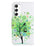 For Samsung Galaxy A16 5G / A16 4G Case Cross Texture Leather Phone Cover Pattern Printing - Green Tree - 5