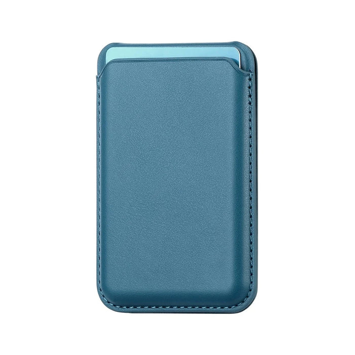 KB-63 Adhesive Phone Card Bag Wallet Kickstand Leather Phone Card Holder - Blue - 2