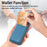 KB-63 Adhesive Phone Card Bag Wallet Kickstand Leather Phone Card Holder - Blue - 5
