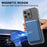 KB-63 Adhesive Phone Card Bag Wallet Kickstand Leather Phone Card Holder - Blue - 6