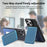 KB-63 Adhesive Phone Card Bag Wallet Kickstand Leather Phone Card Holder - Blue - 7